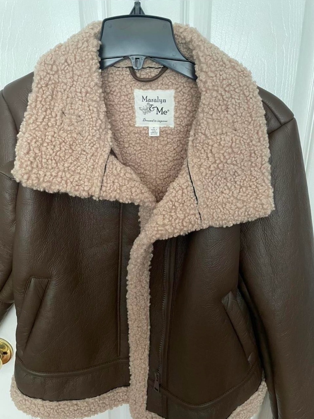 Faux Shearling Moto Jacket